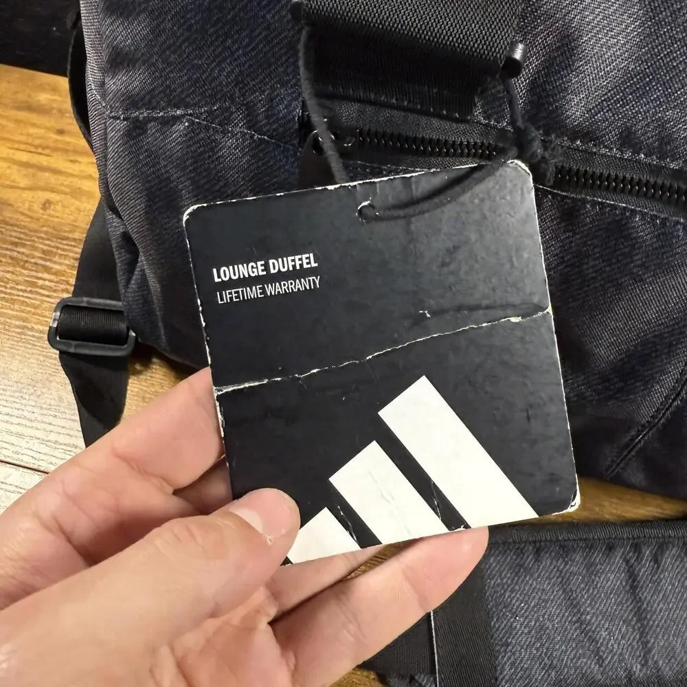 Adidas Lounge Duffel IU9304 Black Twill Travel Gym‎ Bag OSFA